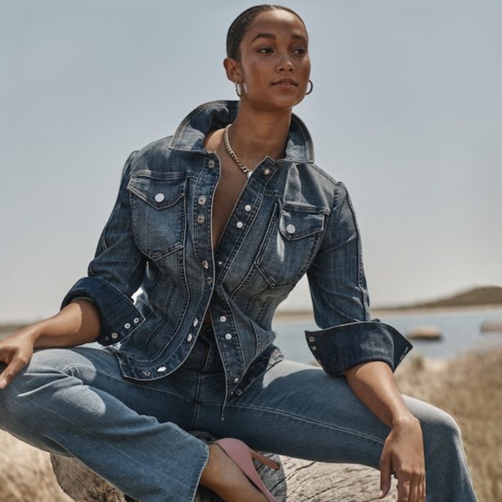 White House Black Market Denim Jacket